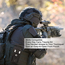 Load image into Gallery viewer, Emergency Trauma Kit with CAT Tourniquet, Emergency Treatment Care EMT First Aid Kit 【BLACK】