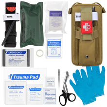 Load image into Gallery viewer, Homestockplus Emergency Trauma Kit with CAT Tourniquet, Emergency Treatment Care EMT First Aid Kit 【TAN】