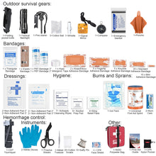 Load image into Gallery viewer, Homestockplus Survival First Aid Kit with Labelled Compartments Molle System First aid Kits for Car, Hiking, Backpacking, Camping, Traveling, and Cycling