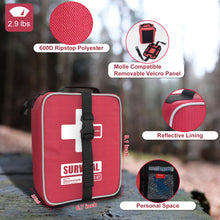 Load image into Gallery viewer, Homestockplus Survival First Aid Kit with Labelled Compartments Molle System First aid Kits for Car, Hiking, Backpacking, Camping, Traveling, and Cycling