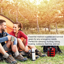 Load image into Gallery viewer, Homestockplus [2021 Upgrade] Trauma First Aid Kit with Survival Gear Outdoor Tactical Gear Set Military Grade Molle System for Camper Travel Hunting Hiking and Adventures（RED）
