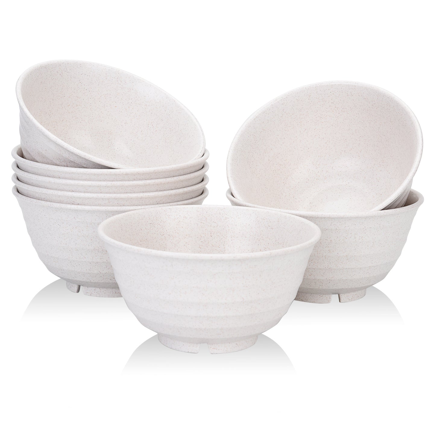 [Set of 8] Unbreakable Cereal Bowls 30 OZ Set 8 Microwave and Dishwasher Safe BPA Free E-Co Friendly Deep Soup Bowl Large Deep for Cereal, Salad, Soup, Rice