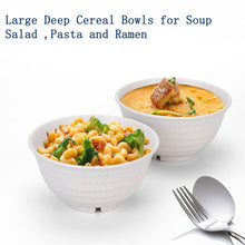 Load image into Gallery viewer, [Set of 8] Unbreakable Cereal Bowls 30 OZ Set 8 Microwave and Dishwasher Safe BPA Free E-Co Friendly Deep Soup Bowl Large Deep for Cereal, Salad, Soup, Rice
