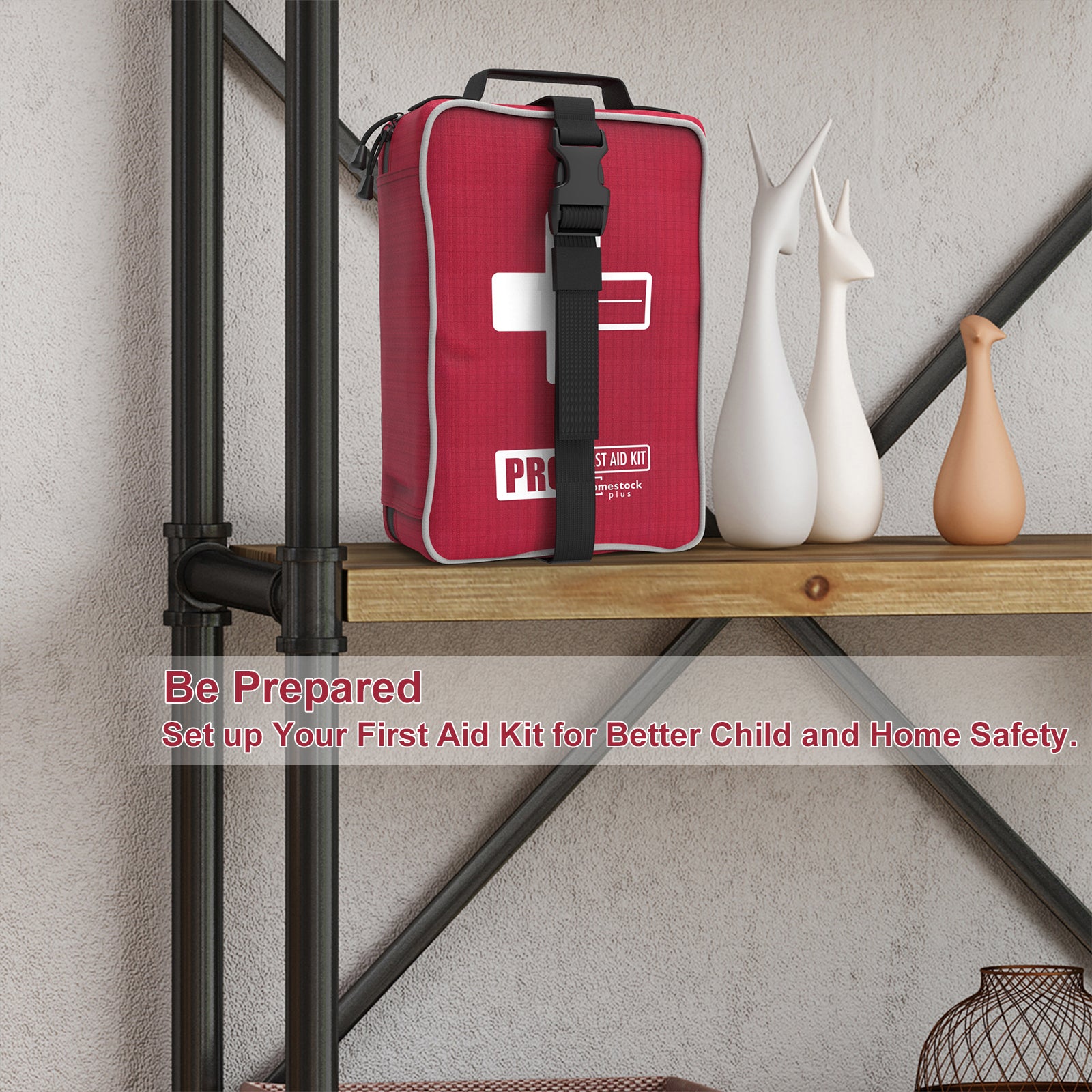 Homestockplus 2021 New Pro First Aid Kit with Labelled Compartments Mo